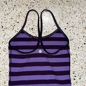 Lululemon purple black stripe Y tank 4